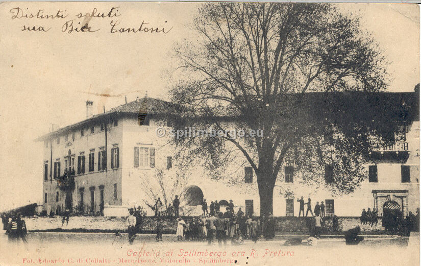 Spilimbergo, Castello al tempo Regia Pretura 1904.jpg